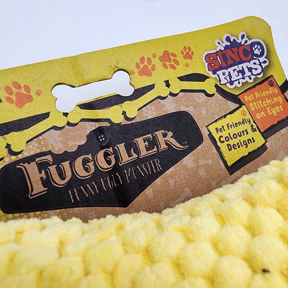 Yellow Fuggler Funny Ugly Monster Dog Toy Plush Pet Friendly Stitched Eyes - Picture 6 of 7